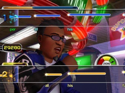 Screen ze hry CMT Presents: Karaoke Revolution Country