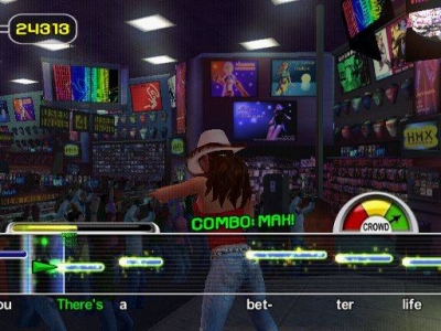 Screen ze hry CMT Presents: Karaoke Revolution Country