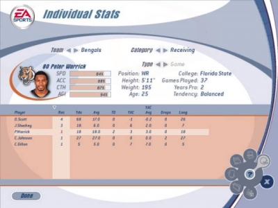 Screen ze hry Madden NFL 2003