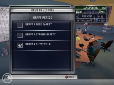 Screen ze hry NFL Head Coach