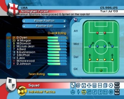 Screen ze hry LMA Manager 2004