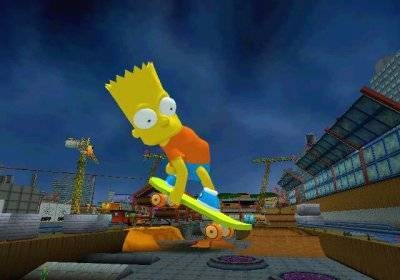 Screen ze hry Simpsons Skateboarding, The