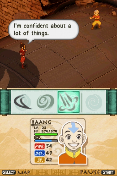 Screen ze hry Avatar: The Last Airbender - The Burning Earth