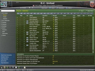 Screen ze hry Football Manager 2007