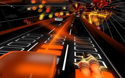 Screen ze hry AudioSurf