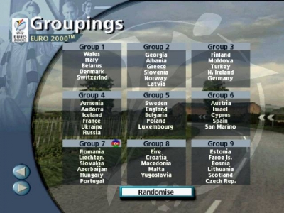 Screen ze hry UEFA Euro 2000