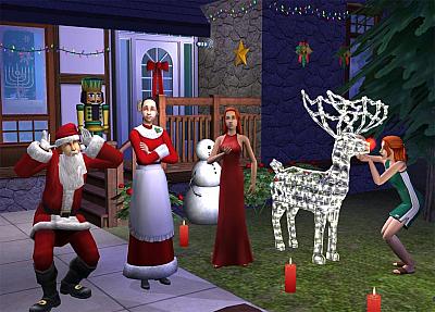 Screen ze hry The Sims 2: Vánoční Balíček