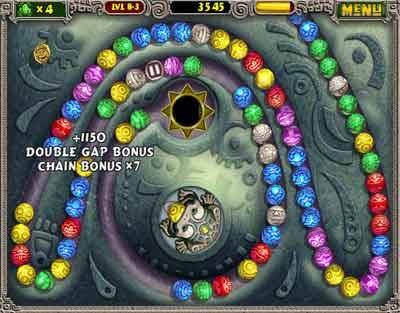 Screen ze hry Zuma Deluxe