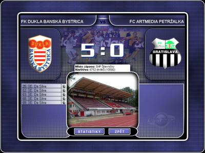 Screen ze hry Czech Soccer Manager 2002