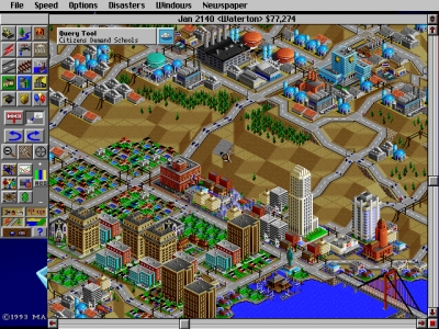 Screen ze hry Sim City 2000