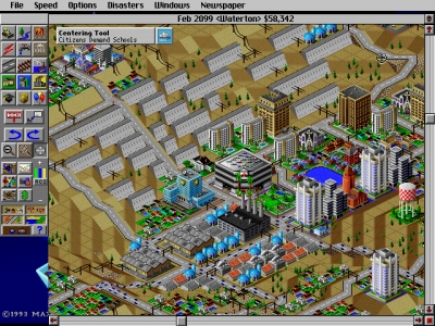 Screen ze hry Sim City 2000