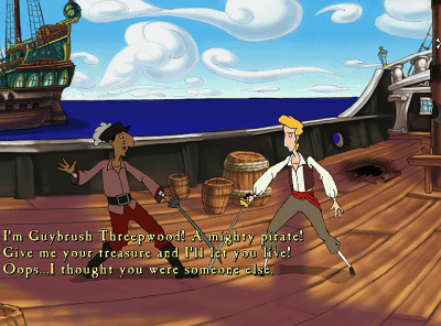 Screen ze hry Curse of Monkey Island, The