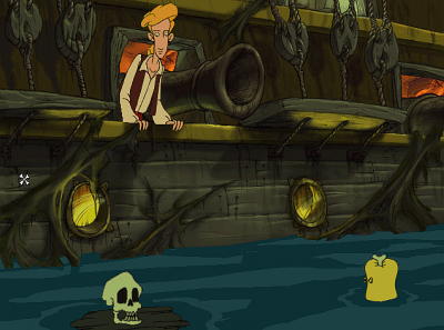 Screen ze hry Curse of Monkey Island, The