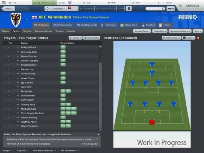 Screen ze hry Football Manager 2010
