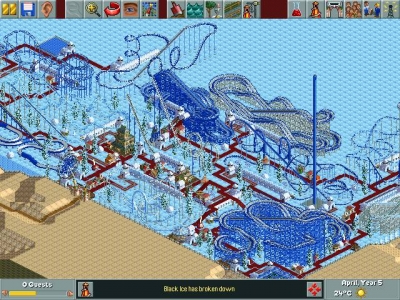 Screen ze hry Roller Coaster Tycoon