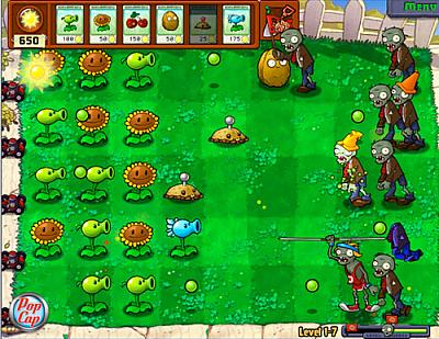 Screen ze hry Plants vs Zombies