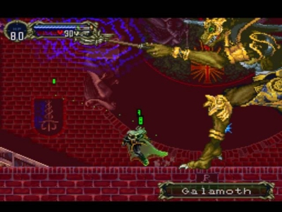 Screen ze hry Castlevania: Symphony of the Night