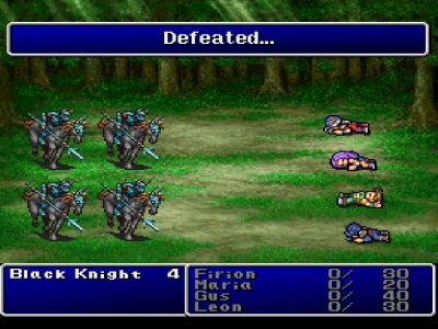 Screen ze hry Final Fantasy Origins
