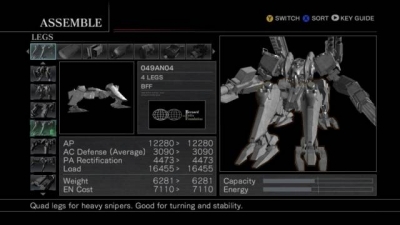 Screen ze hry Armored Core: For Answer