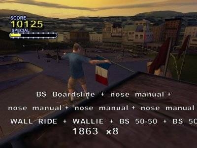 Screen ze hry Tony Hawks Pro Skater 2X
