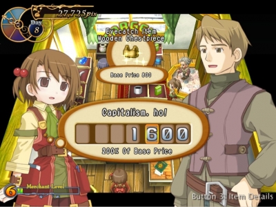 Screen ze hry Recettear: An Item Shops Tale