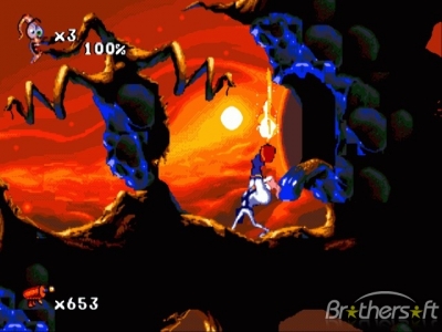 Screen ze hry Earthworm Jim 2