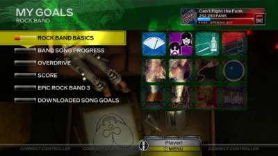 Screen ze hry Rock Band 3