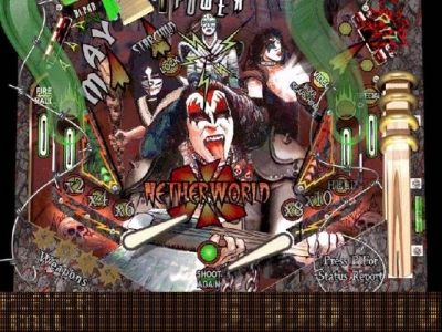 Screen ze hry Kiss Pinball