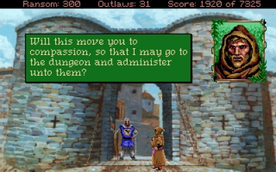 Screen ze hry Conquests of the Longbow: The Legend of Robin Hood