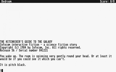 Screen ze hry Hitchhiker�s Guide to the Galaxy