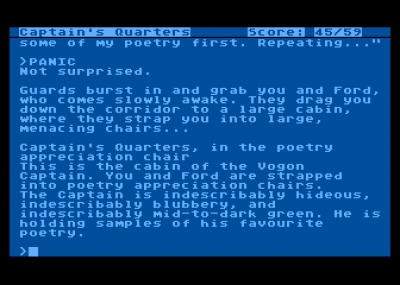 Screen ze hry Hitchhiker�s Guide to the Galaxy