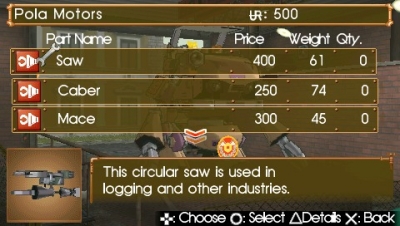 Screen ze hry Steambot Chronicles: Battle Tournament