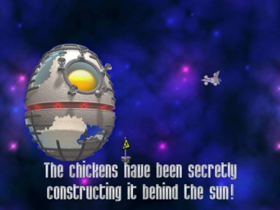 Screen ze hry Chicken Invaders