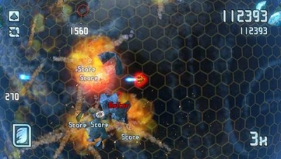 Screen ze hry Super Stardust Portable