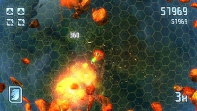 Screen ze hry Super Stardust Portable