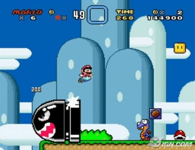 Screen ze hry Super Mario World