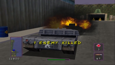Screen ze hry BattleTanx: Global Assault