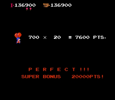 Screen ze hry Balloon Fight
