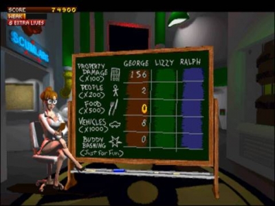 Screen ze hry Rampage: World Tour