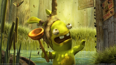 Artwork ke he Rayman Raving Rabbids 2