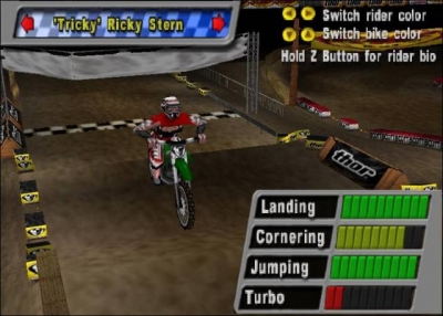 Screen ze hry Excitebike 64