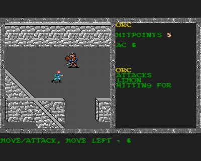 Screen ze hry Advanced Dungeons & Dragons: Pool of Radiance