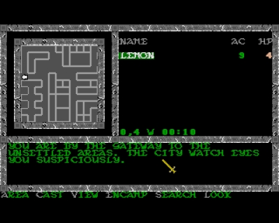 Screen ze hry Advanced Dungeons & Dragons: Pool of Radiance