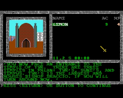 Screen ze hry Advanced Dungeons & Dragons: Pool of Radiance