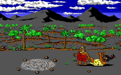 Screen ze hry Caveman Games