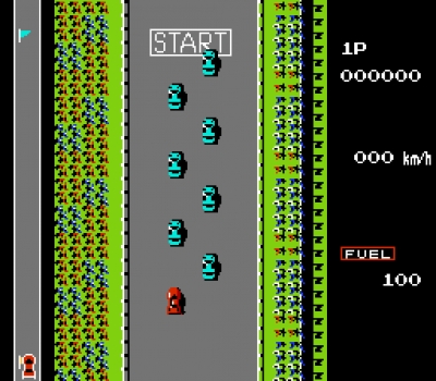 Screen ze hry Road Fighter