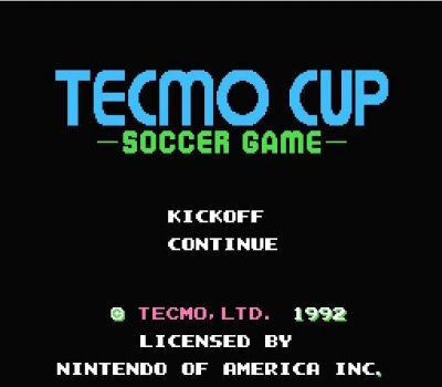 Screen ze hry Tecmo Cup Soccer Game