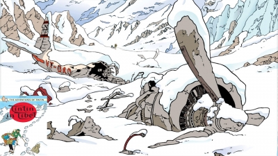 Artwork ke hře Tintin au Tibet