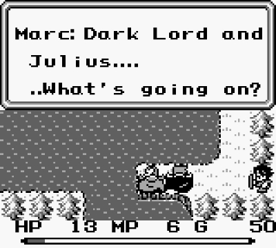 Screen ze hry Final Fantasy Adventure