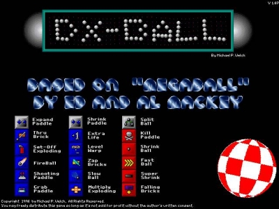Screen ze hry DX-Ball